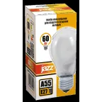 Лампа накаливания A55 240V 60W E27 frosted (БМТ 230-60-5)