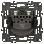 Розетка 2P+E Schuko со шторками, 16А-250В, Эра Elegance, сл.кость, 14-2102-02