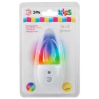 Ночник - светильник светодиодный в розетку с датчиком освещенности белый NN-618-LS-W ЭРА