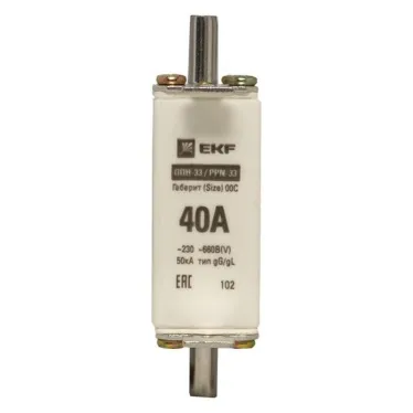 Вставка плавкая ППН-33 100/40А габарит 00С