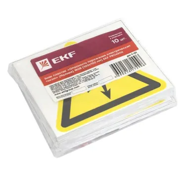 Знак пластик ''Опасность поражения электрическим током (Молния)'' W08 (100х100мм)