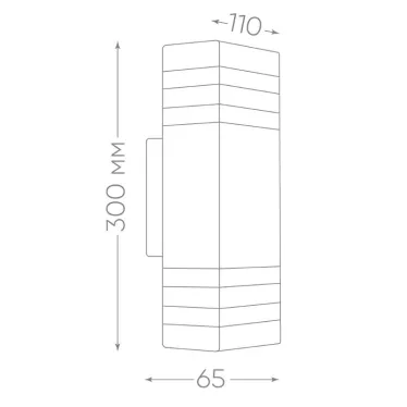 Светильник НБУ-2х60w вверх/вниз Е27 IP54 черный
