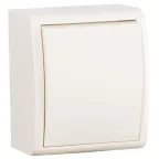 Выключатель одноклавишный, IP54 10А 250В винтовой зажим, S15A слоновая кость