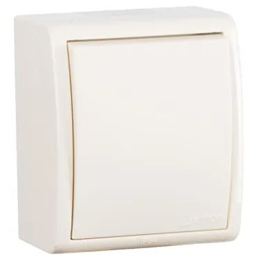 Выключатель одноклавишный, IP54 10А 250В винтовой зажим, S15A слоновая кость