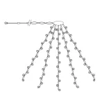 Гирлянда на елку LED 5000К 10 веток 5м