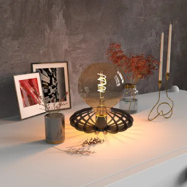 Лампа светодиодная Black LED Filament G120 Flexible E27 6W Golden 360lm 2400К | 158802008 | Gauss