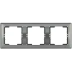 Рамка 3 местная горизонтальная BOLERO антрацит
