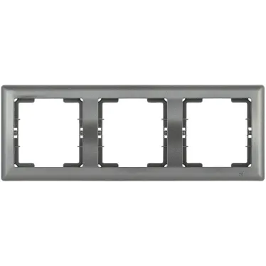 Рамка 3 местная горизонтальная BOLERO антрацит
