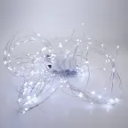 Гирлянда на елку LED белый 10 веток 2м от батареек