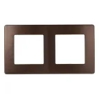 Рамка для розеток и выключателей Серия 12 12-5102-13 на 2 поста, Сатин, бронза