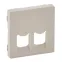 Valena LIFE Лицевая панель для двойных телефонных/информационных розеток Слоновая кость