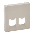 Valena LIFE Лицевая панель для двойных телефонных/информационных розеток Слоновая кость