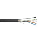 Витая пара U/UTP кат 5е 4 пары 24AWG LDPE с тросом 1.2мм черный 305м