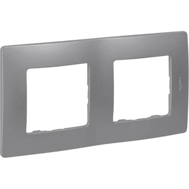 ETIKA Рамка 2 поста алюминий