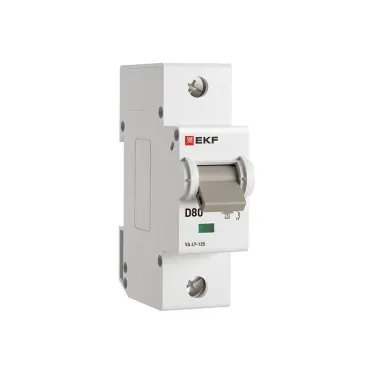 Автоматический выключатель ВА 47-125 1P 80А (D) 15кА PROxima