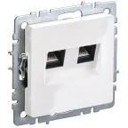 BRITE Розетка двойная RJ11+RJ45 кат.5E РК/Т12-БрБ белый