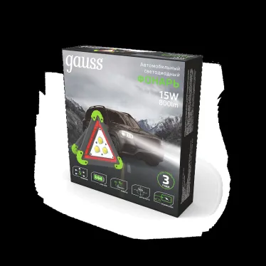 Фонарь светодиодный автомобильный 15 Вт 800 лм Зеленый IP33 Power Bank Li-ion 2400мАч GFL Gauss