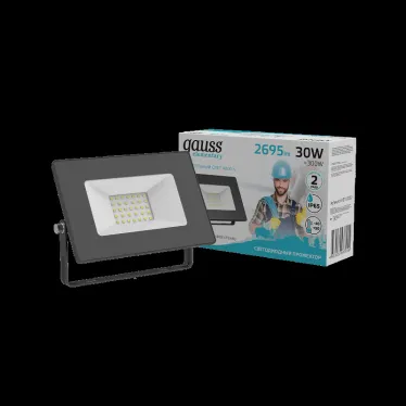 Прожектор светодиодный ДО 30 Вт 2695 лм 4000К AC 220В IP65 126х136х30мм Elementary G2 Gauss
