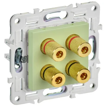 SKANDY Аудиорозетка 4-местная SK-A01G мятный IEK