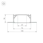 Профиль ARH-LINIA72-FANTOM-2000 ANOD (ARL, Алюминий)