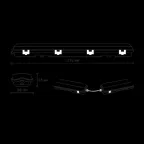 Светильник под светодиодную лампу ДСП 2хG13 AC 220В IP65 1276х86х55мм Пластик сквозная проводка для лампы 1200мм LITE Gauss