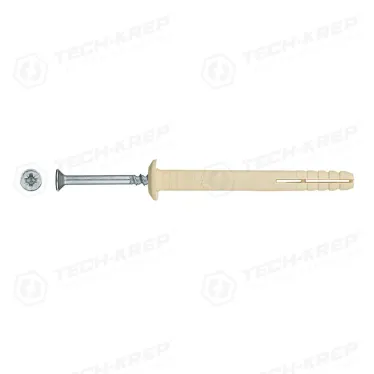 Дюбель-гвоздь 6х60 цилиндрический бортик, нейлон (100шт)