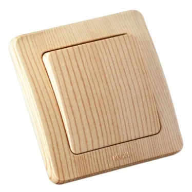 Переключатель одноклавишный скрытый сосна 16А