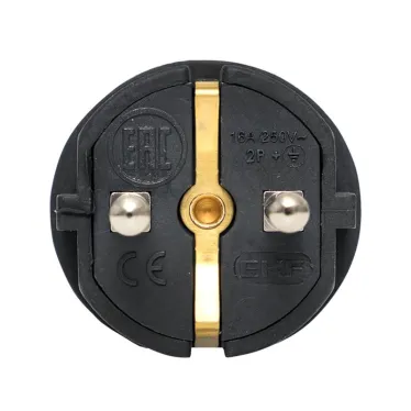 Вилка угловая каучуковая 230В 2P+PE 16A IP44 DIY