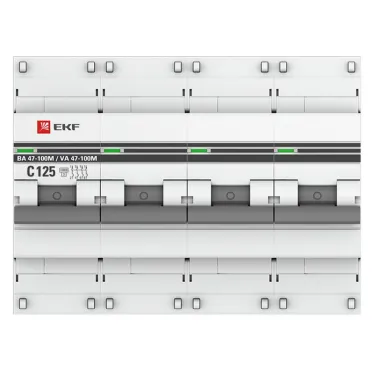 Автоматический выключатель 4P 125А (D) 10kA ВА 47-100M с электромагнитным расцепителем PROxima