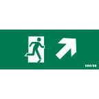 Пиктограмма (Наклейка) Фигура / Стрелка Вверх Вправо для аварийно-эвакуационного светильника IP20 | V1-R0-70354-21A01-2018 | VARTON