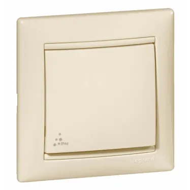 VALENA Выключатель 10А 250В IP44 слоновая кость