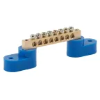 Шина N ноль на двух угловых изол ШНИ-6х9-8-У2-синий