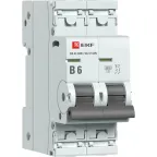 Автоматический выключатель ВА 47-63N 2P 6А (B) 6кА PROXIMA