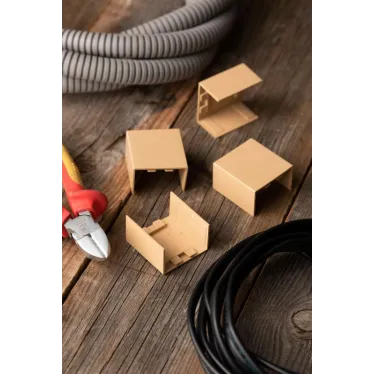 Соединитель (40х25) (4 шт) Plast PROxima под светлое дерево