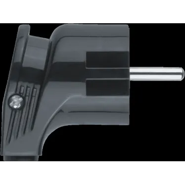 Вилка Navigator 61 363 NCA-PL04-16A-E-BL угловая с заземлением черная