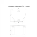 Переходник симметричный с крышкой Стандарт 150х100х100