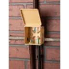 Коробка распаячная КМР-030-031 с крышкой (83х83х54) 7 мембранных вводов светлое дерево IP54 PROxima