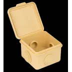 Коробка распаячная КМР-030-036 пылевлагозащитная, 4 мембранных ввода (73х73х49) светлое дерево PROxima