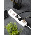 Удлинитель Эксперт 4 гнезда 2 метра 16А/3,5кВт с 2USB 2,1А ПВС 3х1