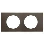 Рамка, двухпостовая, черный никель