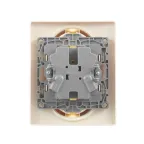 ETIKA Розетка двойная с заземлением без шторок слоновая кость