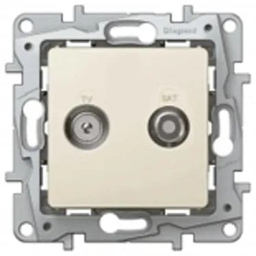 ETIKA Розетка телевизионная TV/SAT двухкабельная слоновая кость