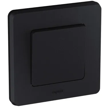 Выключатель одноклавишный - Legrand Inspiria - 10А 250В безвинтовые зажимы - антрацит