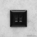 Avanti Розетка RJ-45 в стену, кат.6 двойная, ''Черный квадрат''