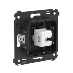 Avanti Компьютерная розетка RJ-45 без шторки в стену кат.5е одинарная черный матовый