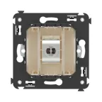 Avanti Компьютерная розетка RJ-45 без шторки в стену кат.5e одинарная экранированная Ванильная дымка