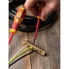 Шина нулевая 8х12мм 125А 8 отверстий крепеж по краям латунь PROxima