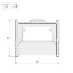 Профиль-держатель WPH-FLOOR22-2000 ANOD (ARL, Металл)