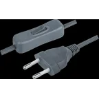 Шнур NPS-FS-170-2x0.5-GR 1.7м с выкл. серый Navig