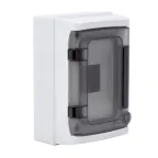 Щит распределительный навесной ЩРн-П-4 IP65 пластиковый прозрачная дверь серый